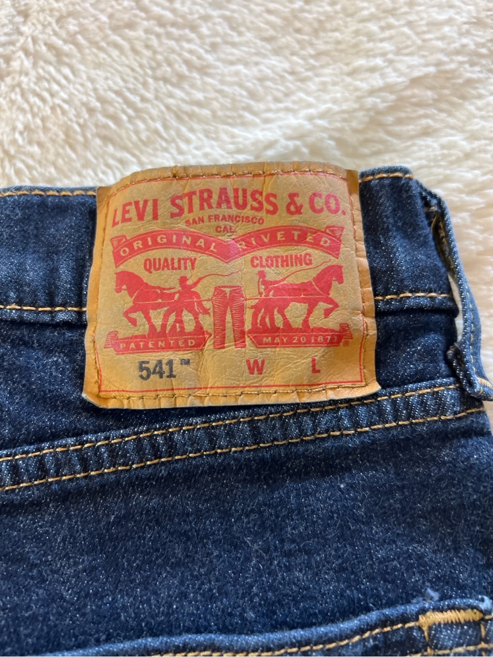 541 Levi's Men's Dark Blue Straight Jeans 36x38